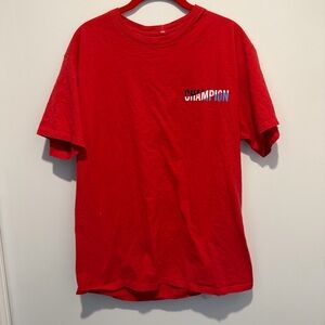 Champion T-Shirt Men's Large Blue White Logo Crew Neck